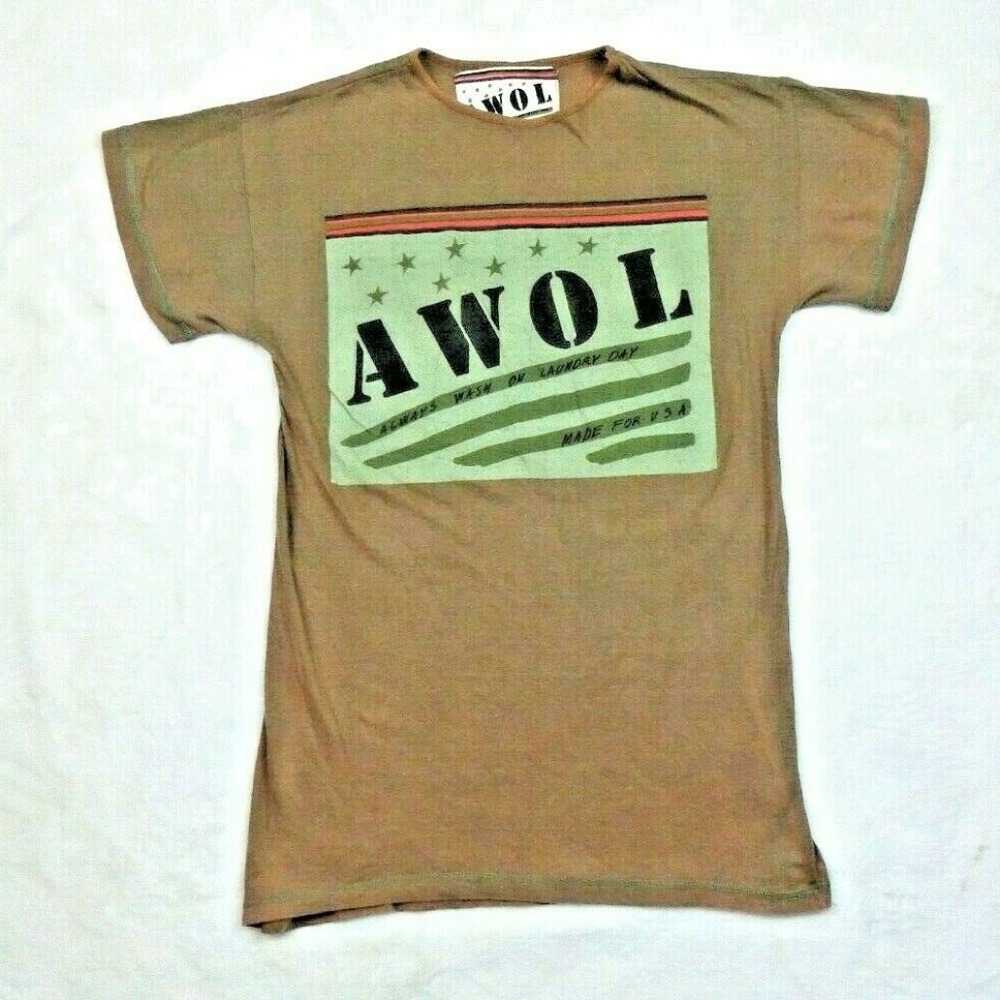 Vintage 90s AWOL Surfing Beach Graphic T - Shirt